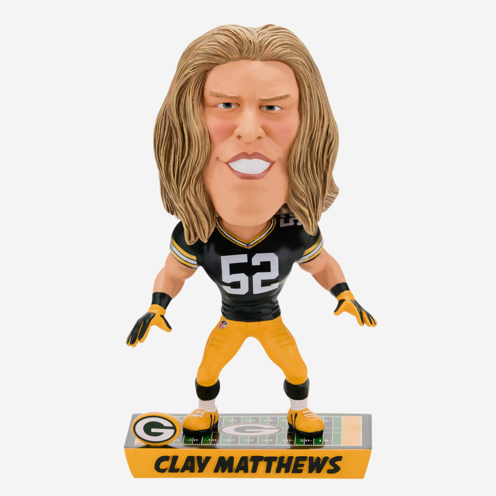 Clay Matthews Green Bay Packers Caricature Bobblehead FOCO - FOCO.com