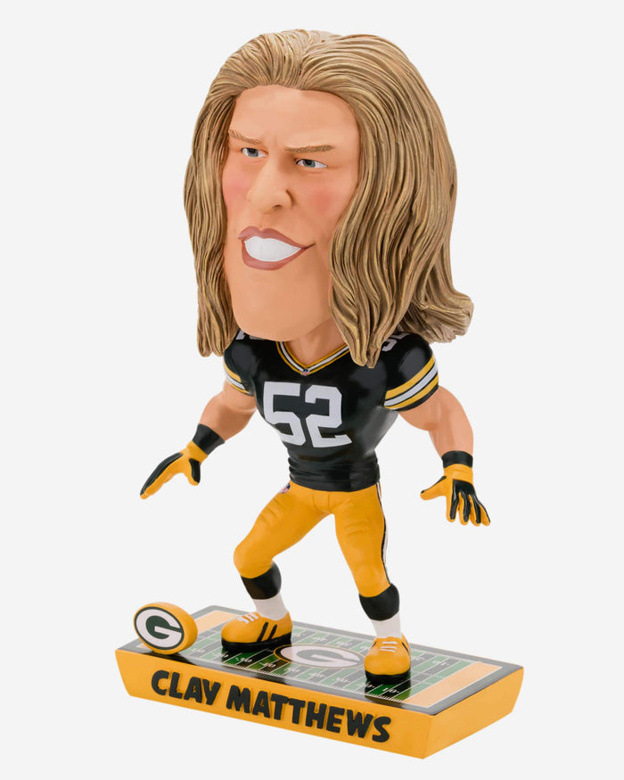 Clay Matthews Green Bay Packers Caricature Bobblehead FOCO - FOCO.com