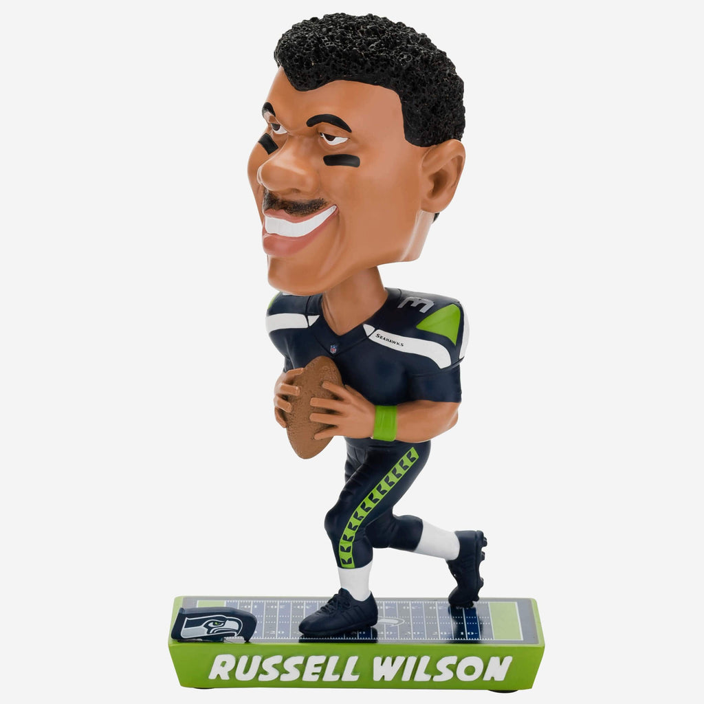 Russell Wilson Seattle Seahawks Caricature Bobblehead FOCO - FOCO.com