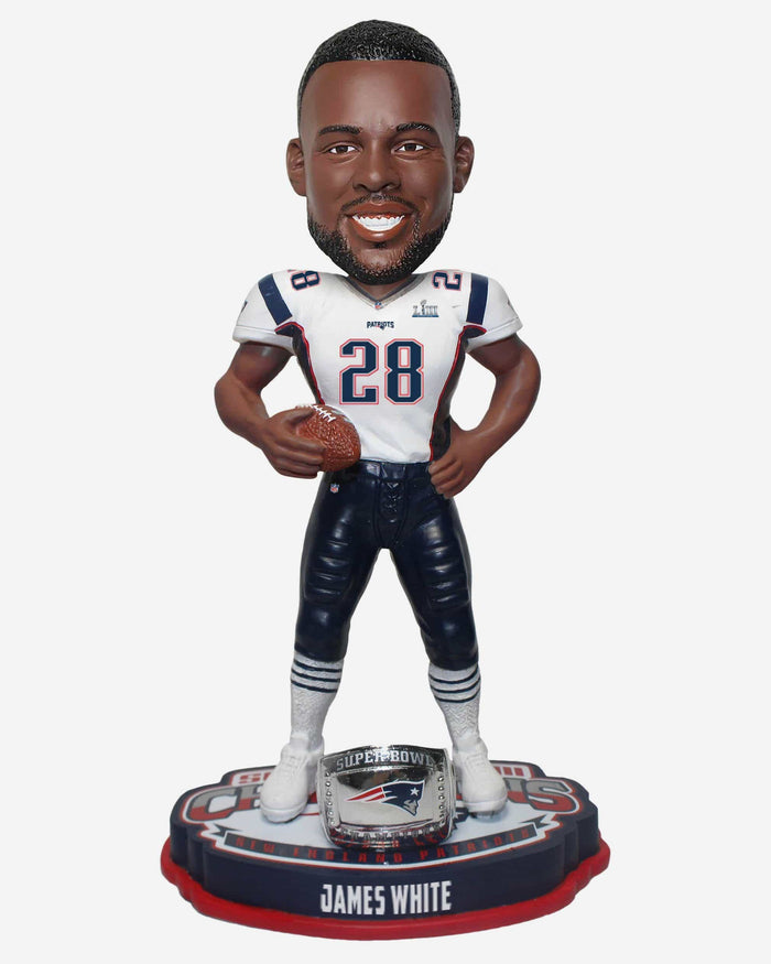 James White New England Patriots Super Bowl LIII Champions Bobblehead FOCO - FOCO.com