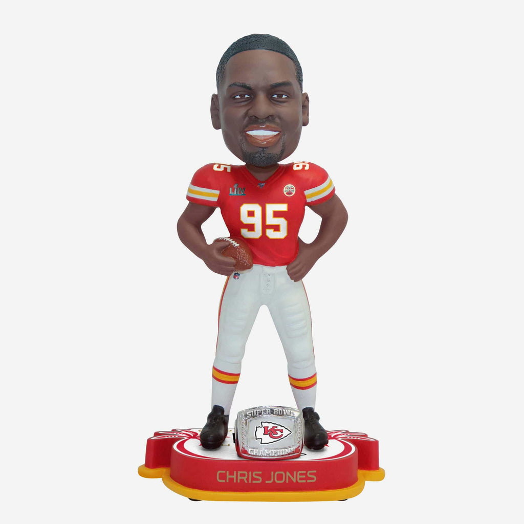Chris Jones Kansas City Chiefs Super Bowl LIV Champions Bobblehead FOCO - FOCO.com