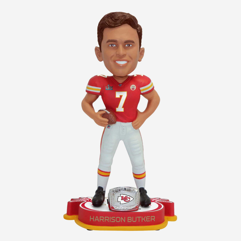 Harrison Butker Kansas City Chiefs Super Bowl LIV Champions Bobblehead FOCO - FOCO.com