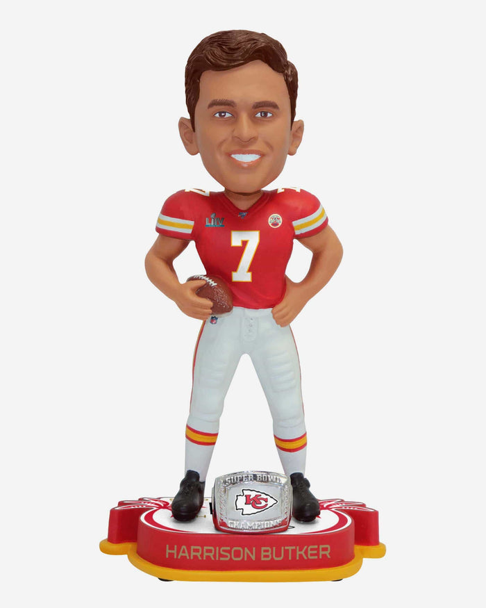 Harrison Butker Kansas City Chiefs Super Bowl LIV Champions Bobblehead FOCO - FOCO.com