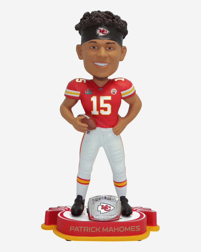 Patrick Mahomes Kansas City Chiefs Super Bowl LIV Champions Bobblehead FOCO - FOCO.com