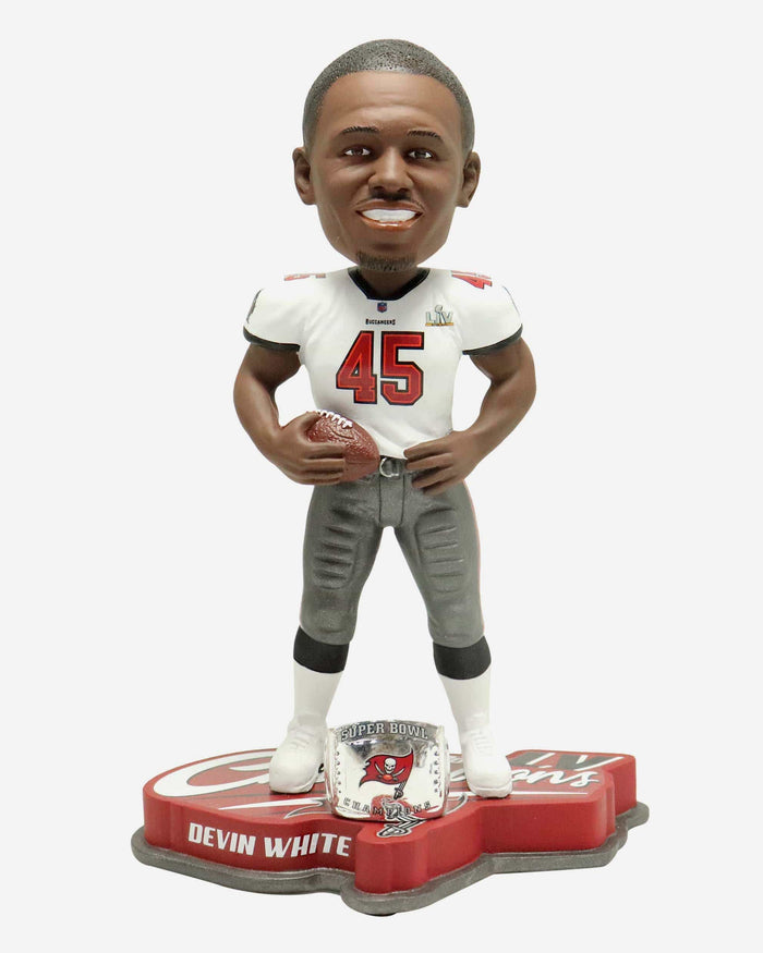 Devin White Tampa Bay Buccaneers Super Bowl LV Champions Bobblehead FOCO - FOCO.com