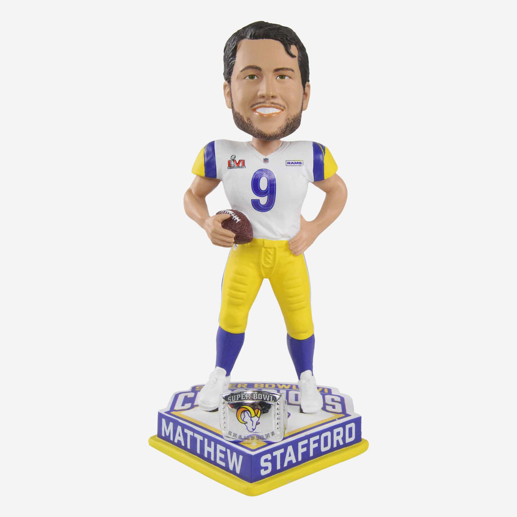 Matthew Stafford Los Angeles Rams Super Bowl LVI Champions Bobblehead FOCO - FOCO.com