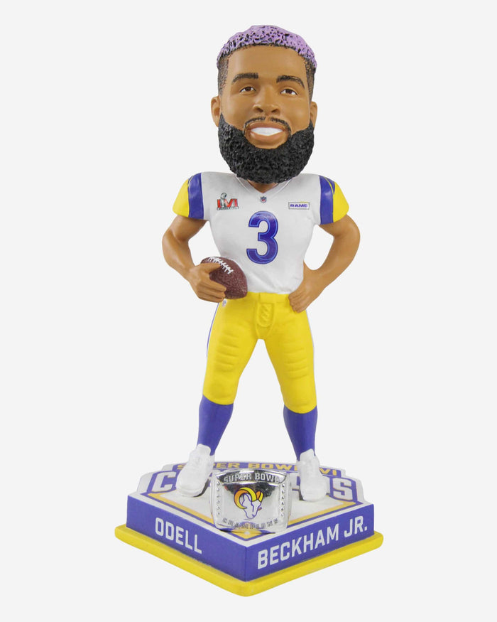 Odell Beckham Jr Los Angeles Rams Super Bowl LVI Champions Bobblehead FOCO - FOCO.com