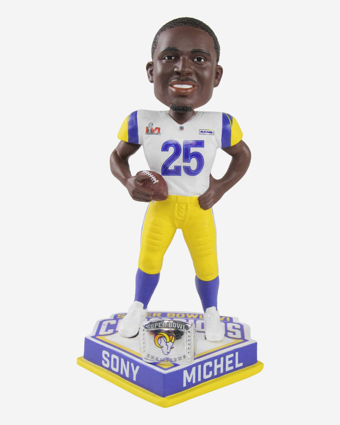 Sony Michel Los Angeles Rams Super Bowl LVI Champions Bobblehead FOCO - FOCO.com