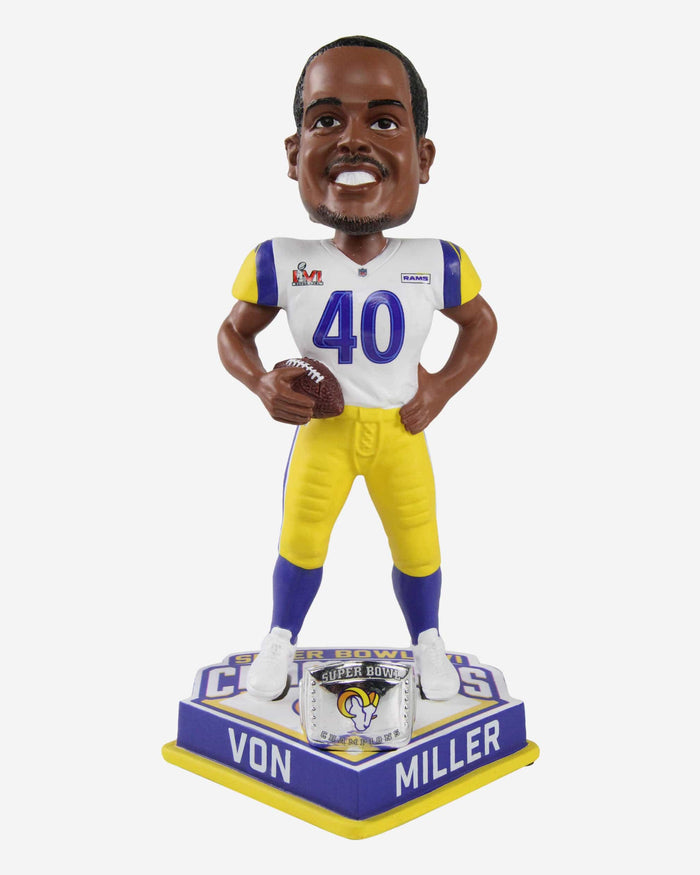 Von Miller Los Angeles Rams Super Bowl LVI Champions Bobblehead FOCO - FOCO.com