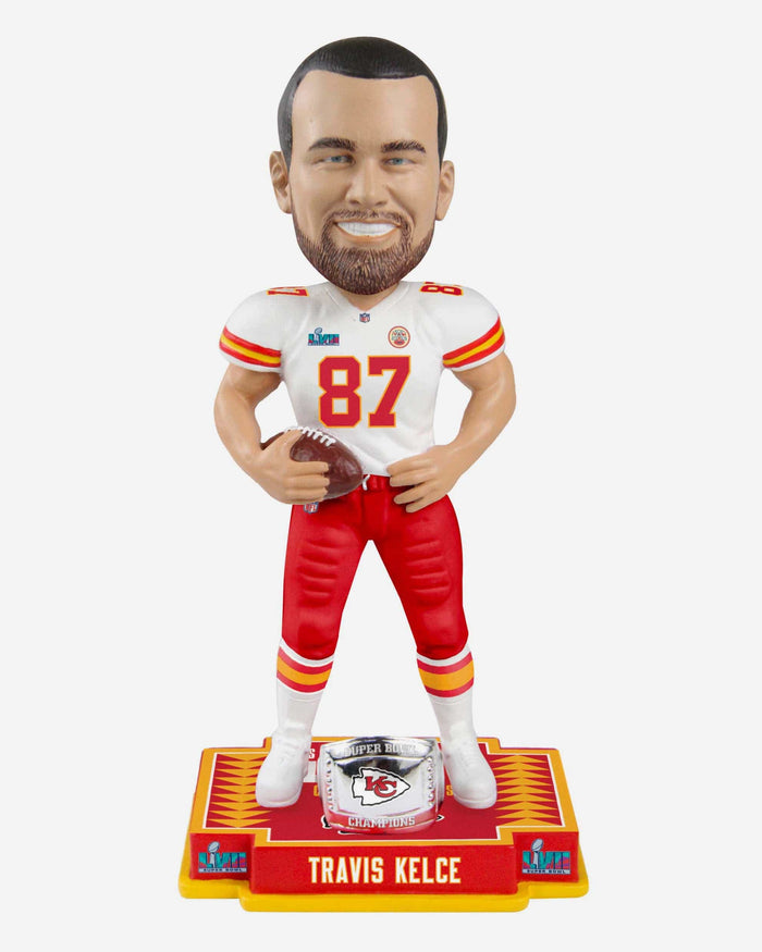 Travis Kelce Kansas City Chiefs Super Bowl LVII Champions Bobblehead FOCO - FOCO.com