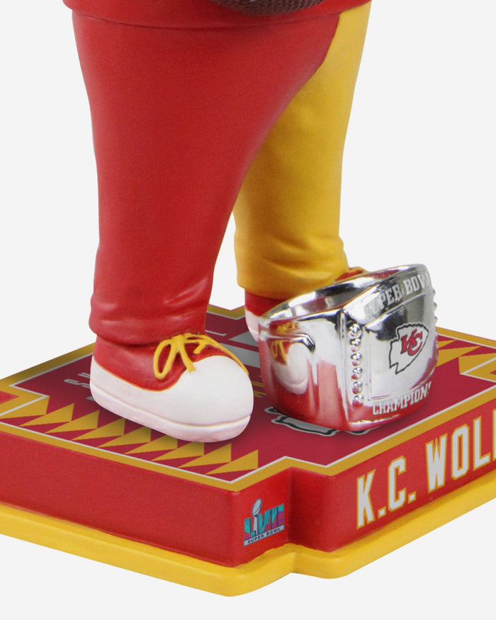 KC Wolf Kansas City Chiefs Super Bowl LVII Champions Mascot Bobblehead FOCO - FOCO.com