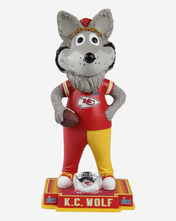 KC Wolf Kansas City Chiefs Super Bowl LVII Champions Mascot Bobblehead FOCO - FOCO.com