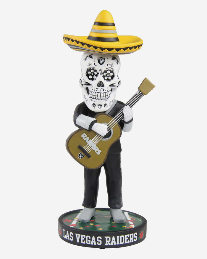 Las Vegas Raiders Day Of The Dead Guitar Bobblehead FOCO - FOCO.com