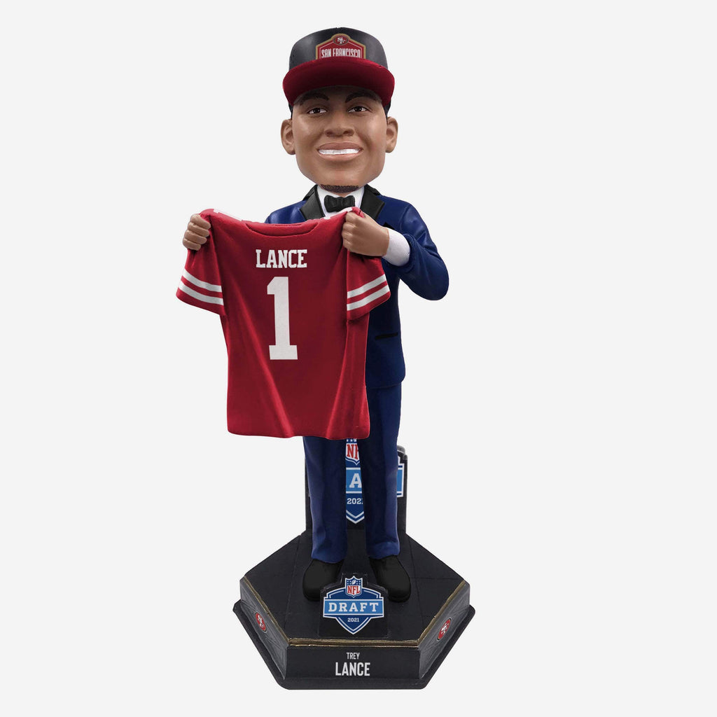 Trey Lance San Francisco 49ers 2021 Draft Pick Bobblehead FOCO - FOCO.com