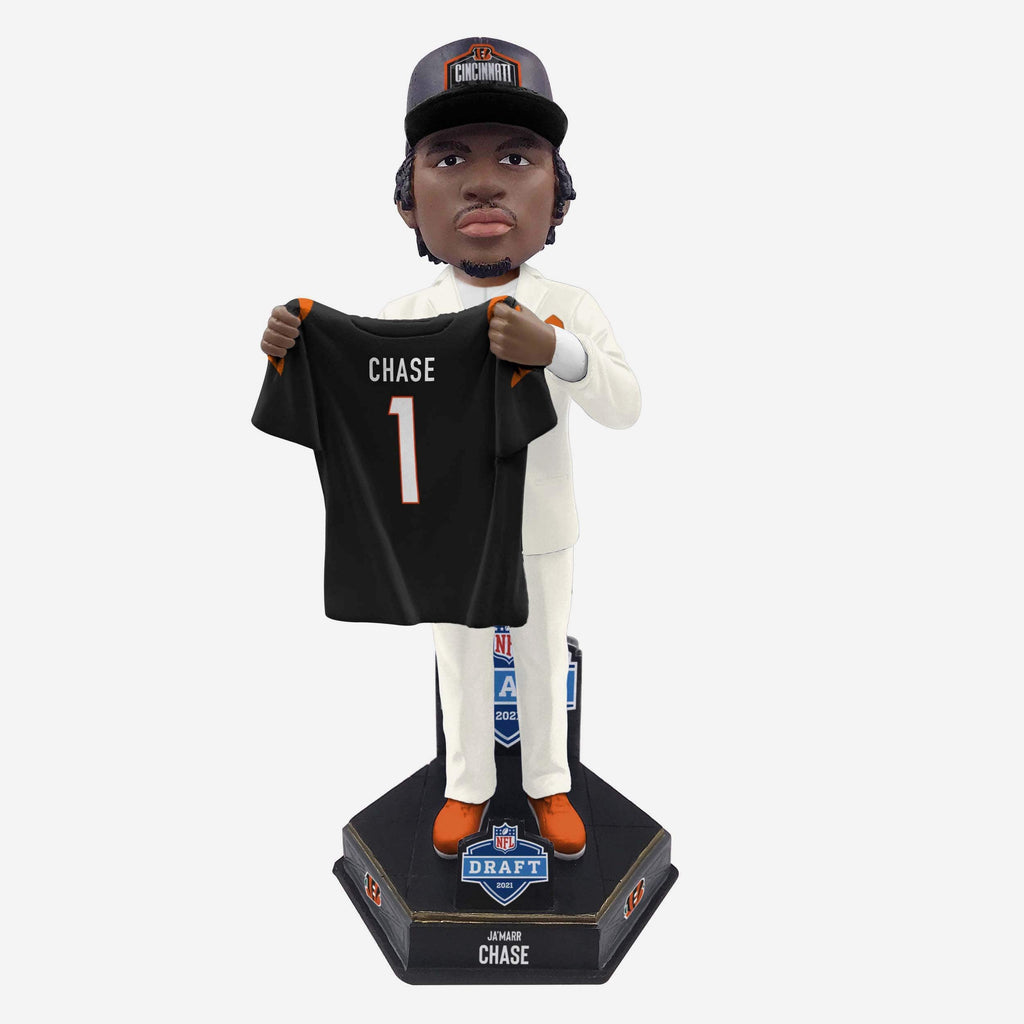 Ja'Marr Chase Cincinnati Bengals 2021 Draft Pick Bobblehead FOCO - FOCO.com