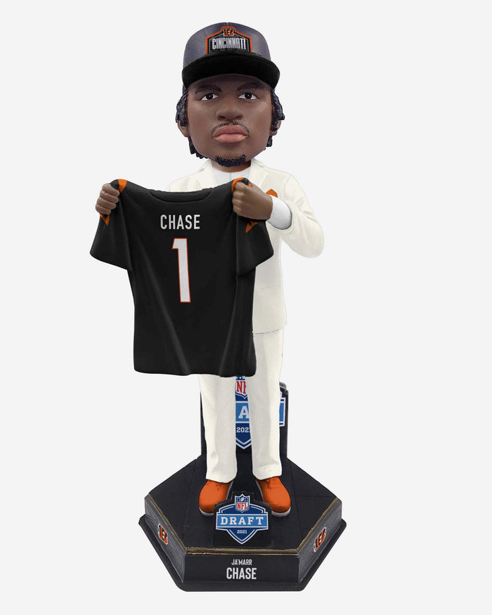 Ja'Marr Chase Cincinnati Bengals 2021 Draft Pick Bobblehead FOCO - FOCO.com