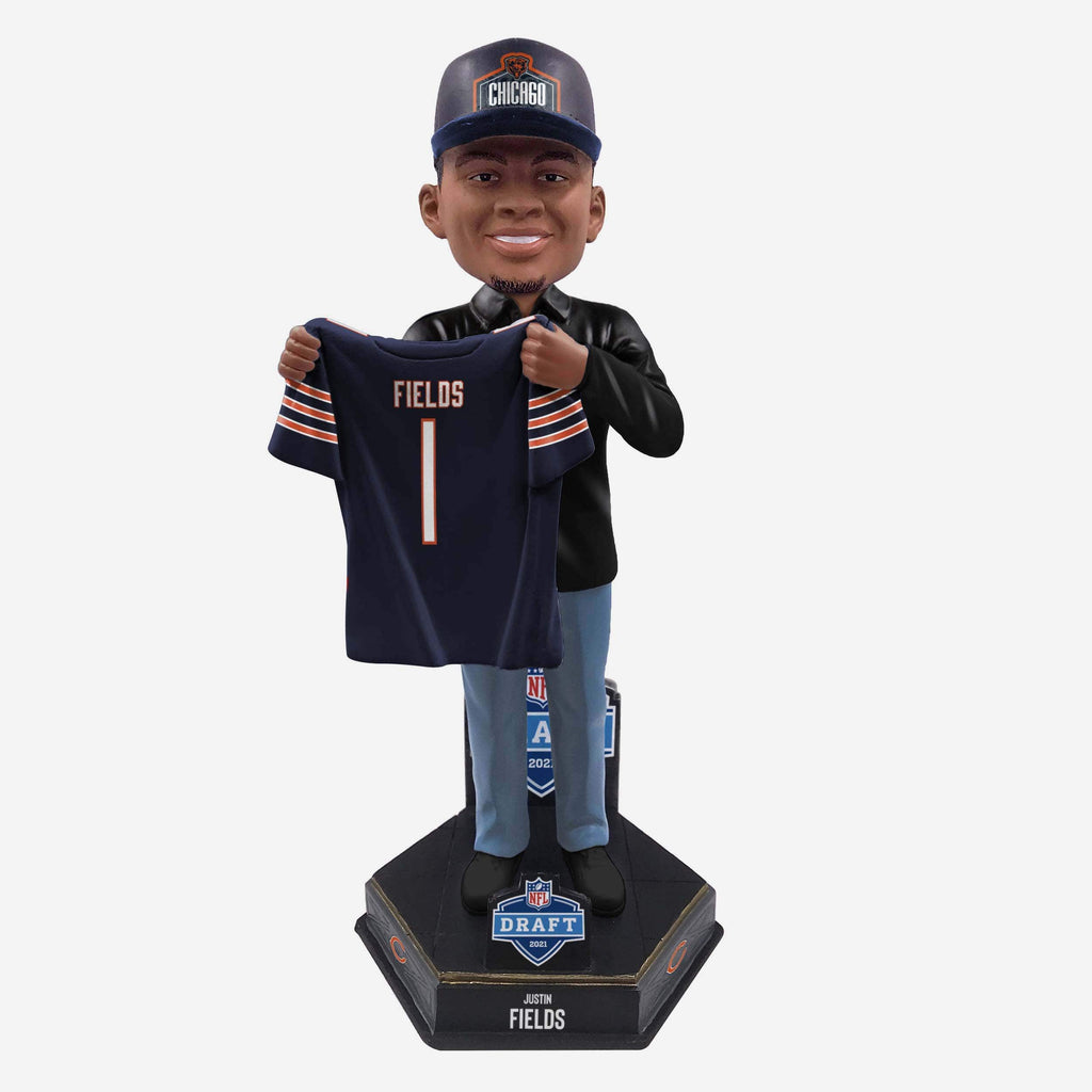 Justin Fields Chicago Bears 2021 Draft Pick Bobblehead FOCO - FOCO.com