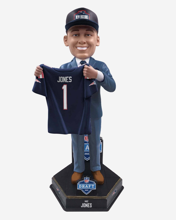 Mac Jones New England Patriots 2021 Draft Pick Bobblehead FOCO - FOCO.com