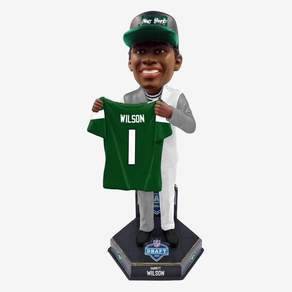Garrett Wilson New York Jets 2022 Draft Pick Bobblehead FOCO - FOCO.com