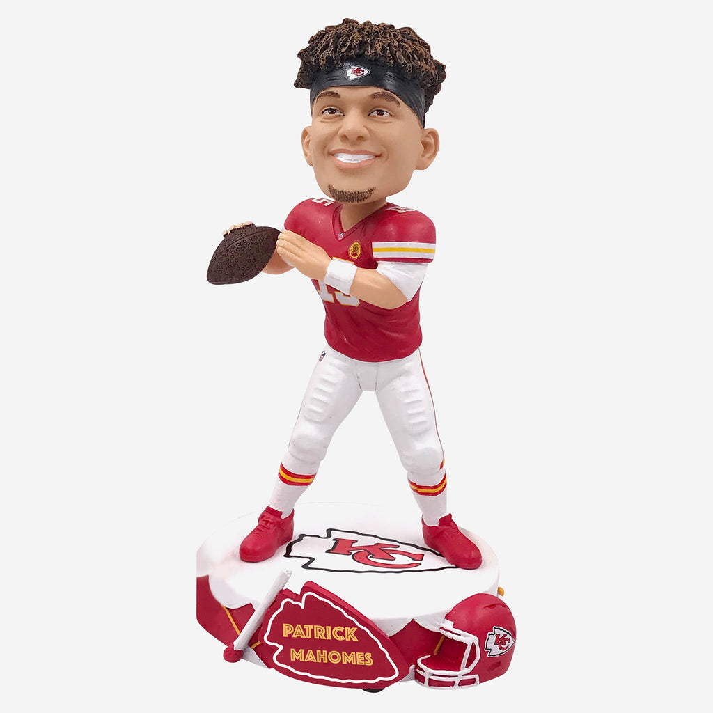 Patrick Mahomes Kansas City Chiefs Drum Base Bobblehead FOCO - FOCO.com