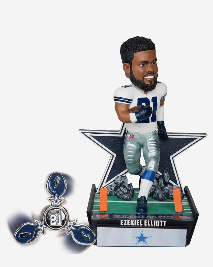 Ezekiel Elliott Dallas Cowboys Bobblehead & Diztracto Spinnerz FOCO - FOCO.com