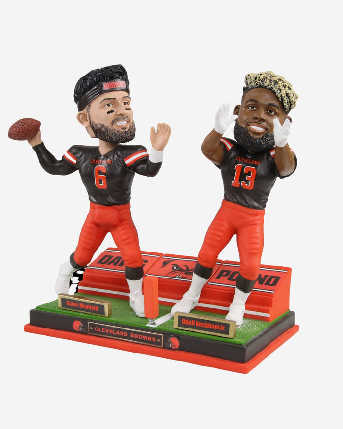 Baker Mayfield & Odell Beckham Jr Cleveland Browns Dual Passing Bobblehead FOCO - FOCO.com