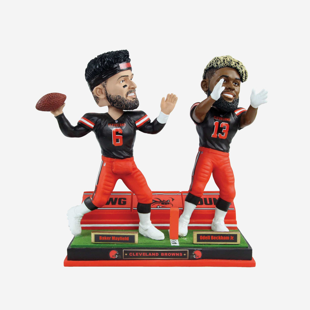 Baker Mayfield & Odell Beckham Jr Cleveland Browns Dual Passing Bobblehead FOCO - FOCO.com