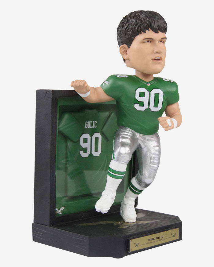 Mike Golic Sr Philadelphia Eagles Framed Showcase Bobblehead FOCO - FOCO.com