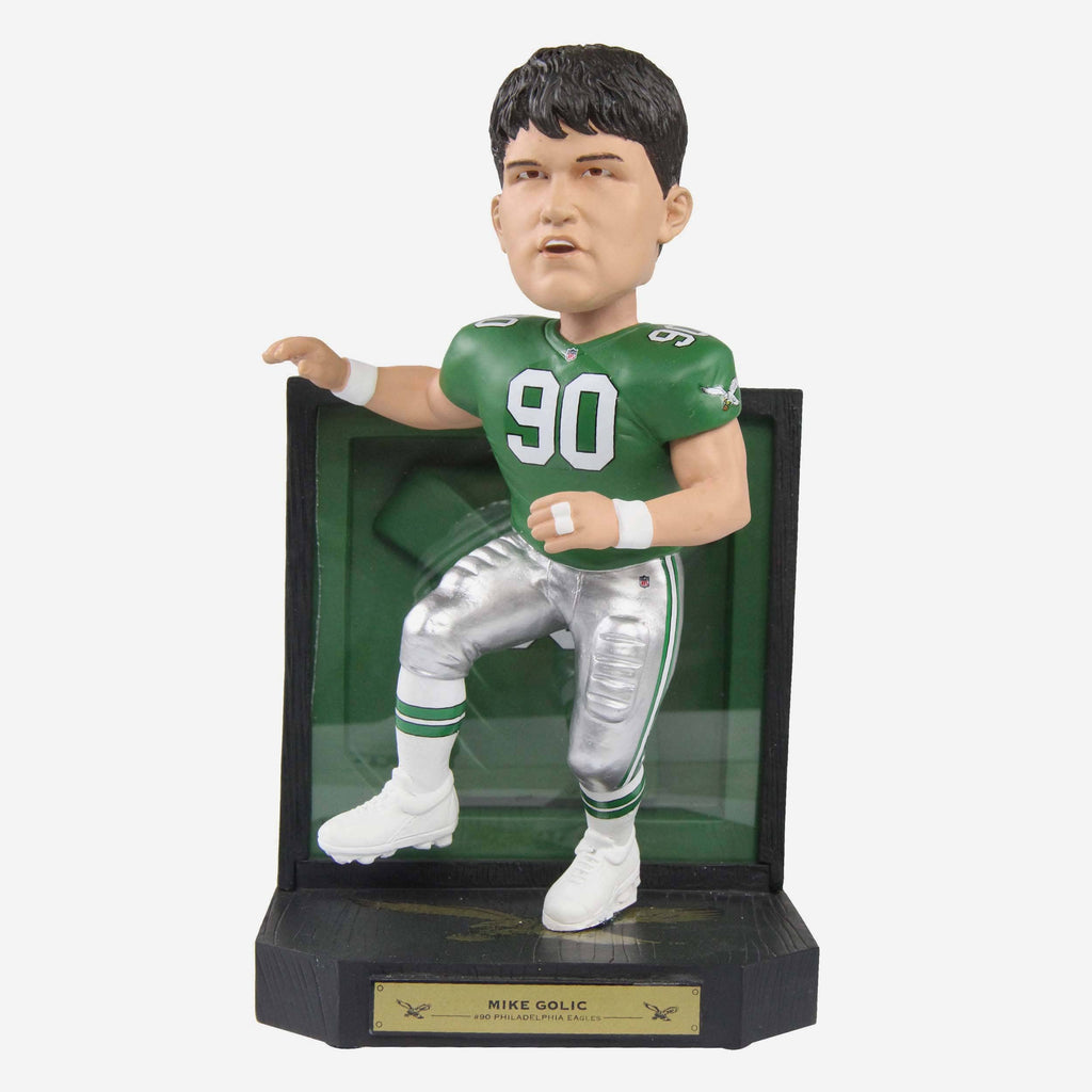 Mike Golic Sr Philadelphia Eagles Framed Showcase Bobblehead FOCO - FOCO.com