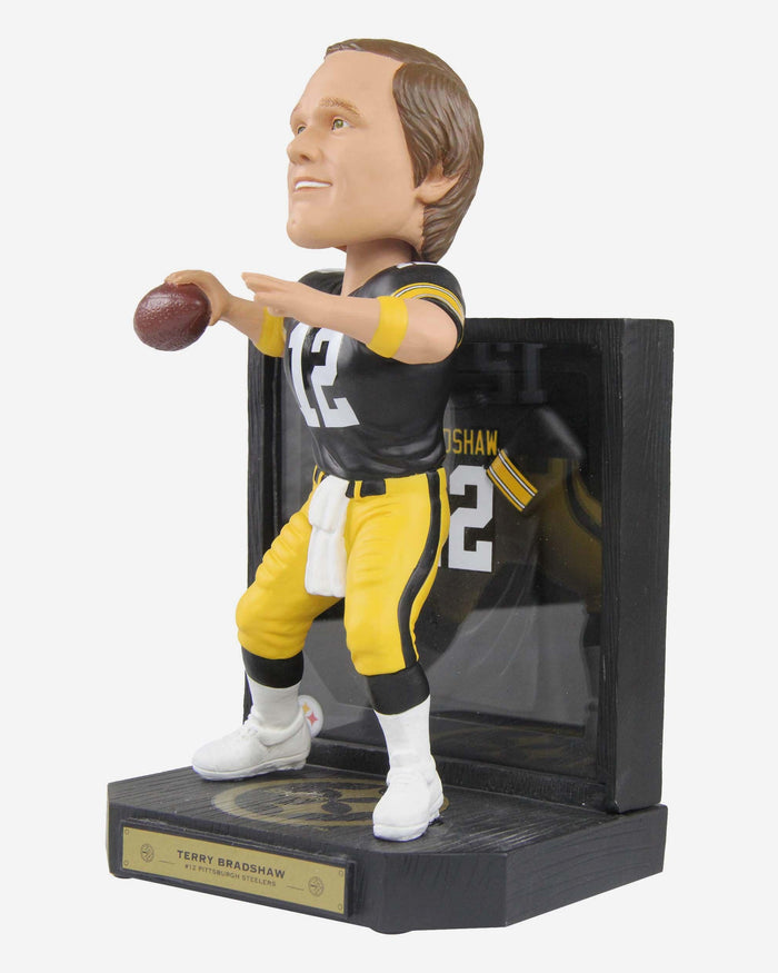 Terry Bradshaw Pittsburgh Steelers Framed Showcase Bobblehead FOCO - FOCO.com