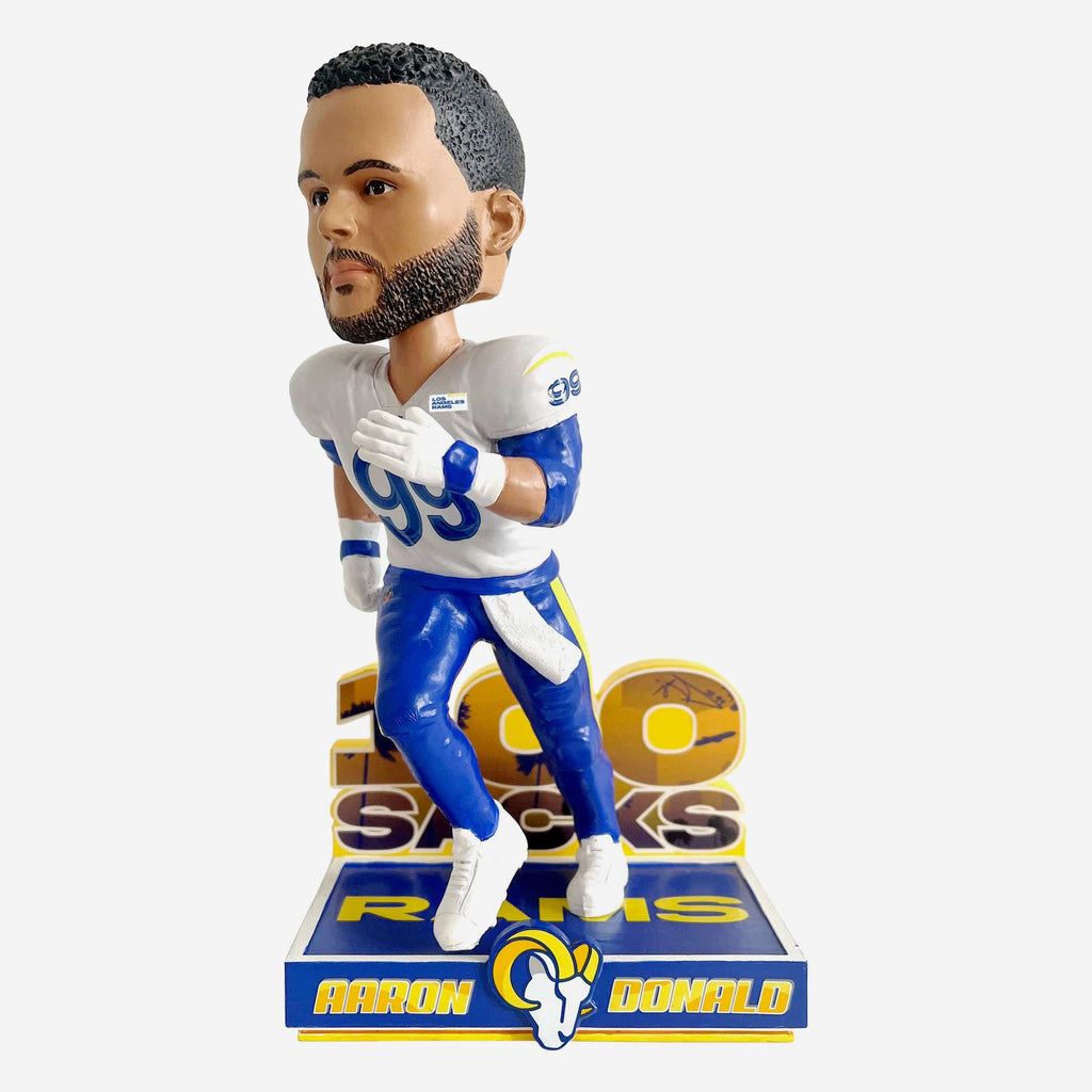 Aaron Donald Los Angeles Rams 100 Sacks Bobblehead FOCO - FOCO.com