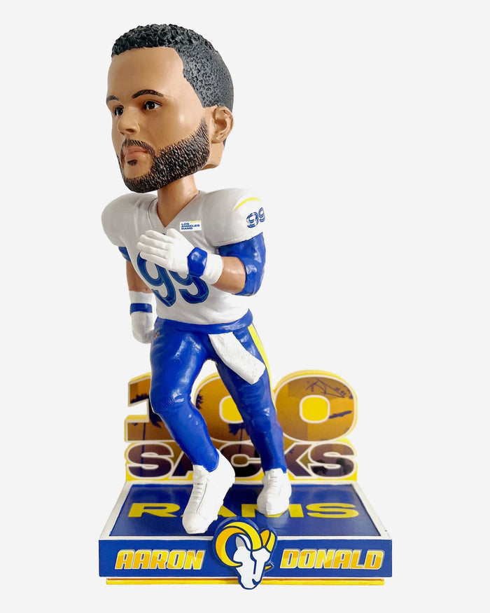 Aaron Donald Los Angeles Rams 100 Sacks Bobblehead FOCO - FOCO.com