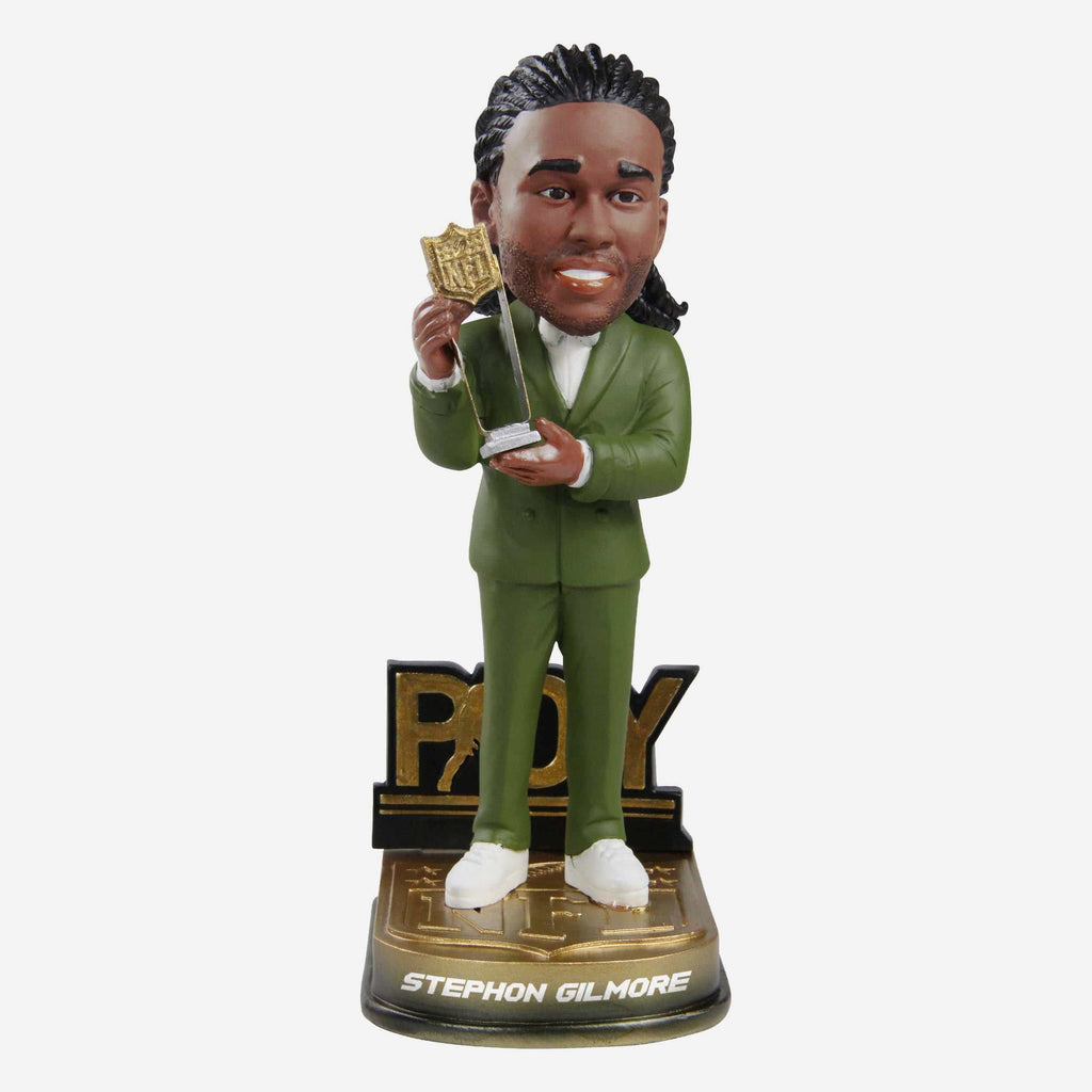 Stephon Gilmore New England Patriots 2019 Defensive Player Of The Year Bobblehead FOCO - FOCO.com
