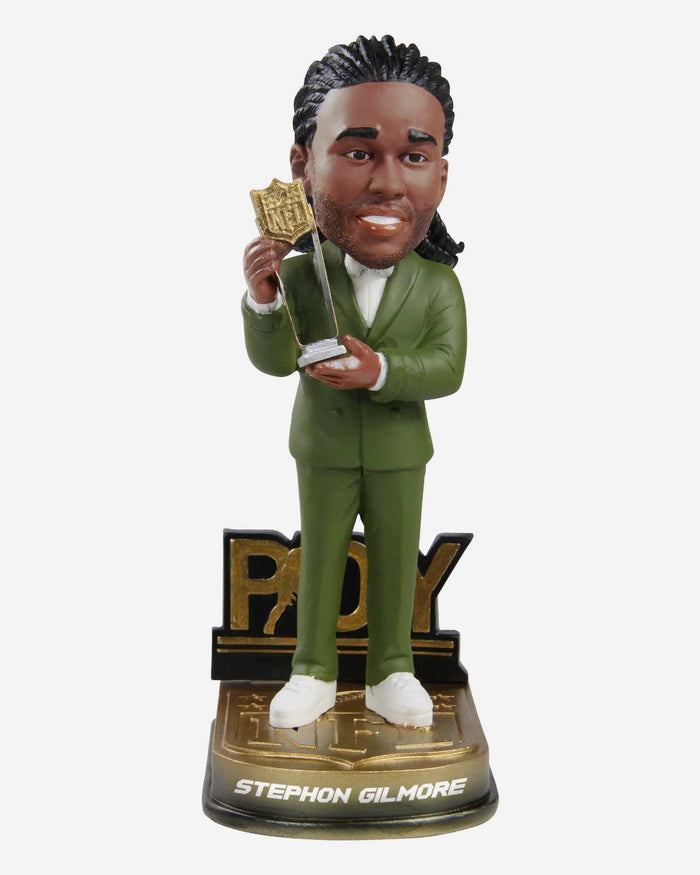 Stephon Gilmore New England Patriots 2019 Defensive Player Of The Year Bobblehead FOCO - FOCO.com