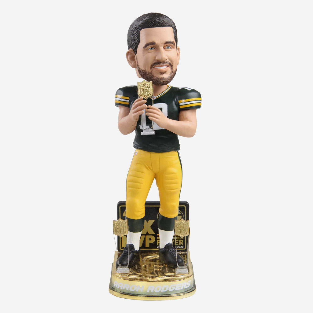Aaron Rodgers Green Bay Packers 3x MVP Bobblehead FOCO - FOCO.com