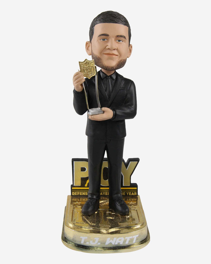 TJ Watt Pittsburgh Steelers 2021 Defensive Player Of The Year Bobblehead FOCO - FOCO.com
