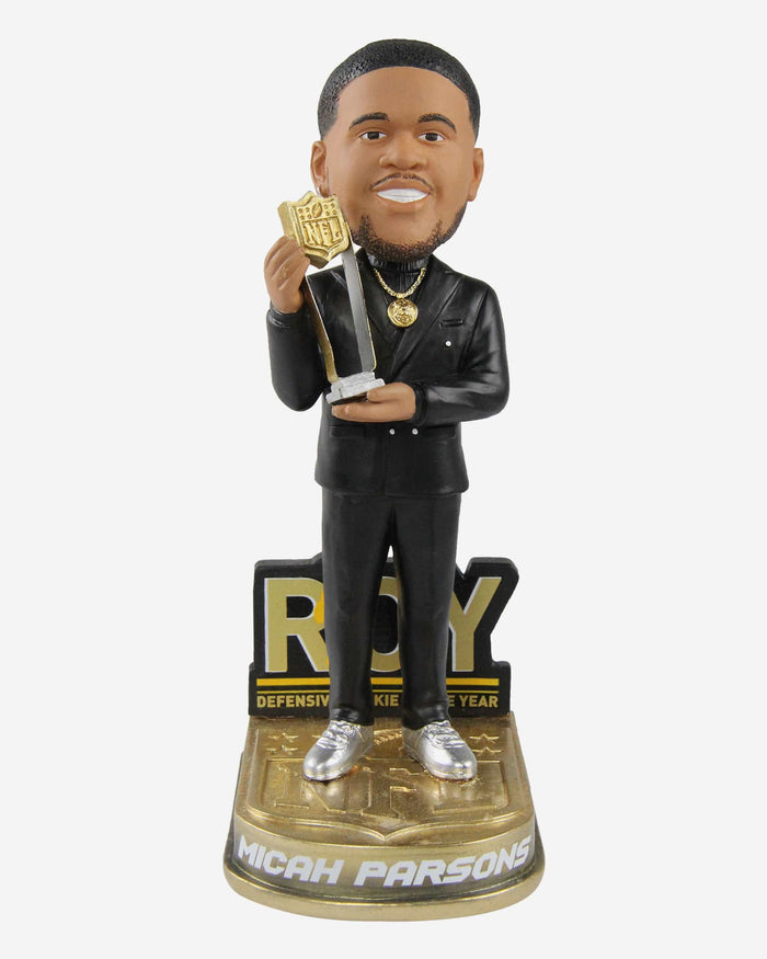 Micah Parsons Dallas Cowboys 2021 Defensive Rookie Of The Year Bobblehead FOCO - FOCO.com