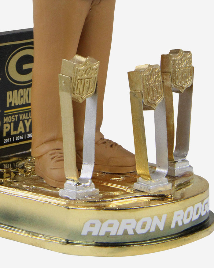 Aaron Rodgers Green Bay Packers 2021 4X MVP Bobblehead FOCO - FOCO.com