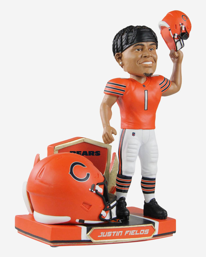 Justin Fields Chicago Bears 2022 Alternate Helmet Bobblehead FOCO - FOCO.com