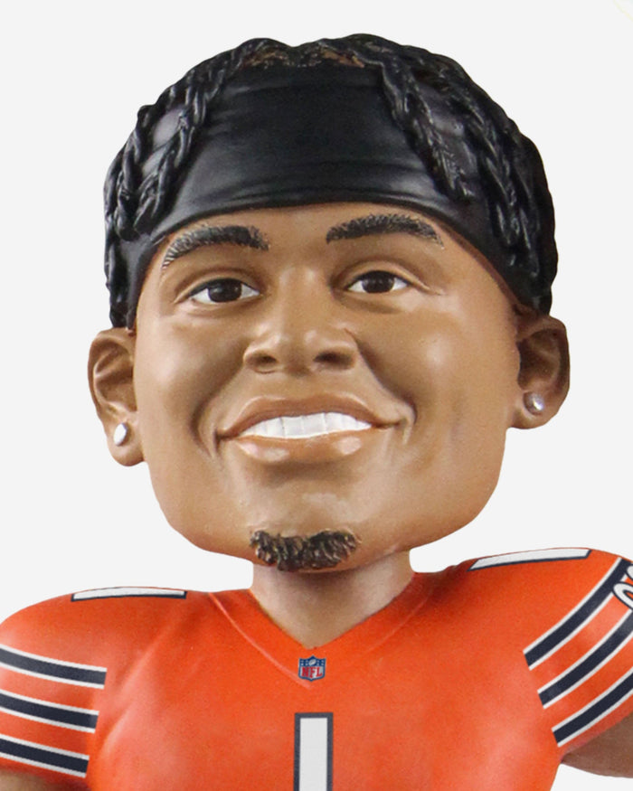 Justin Fields Chicago Bears 2022 Alternate Helmet Bobblehead FOCO - FOCO.com