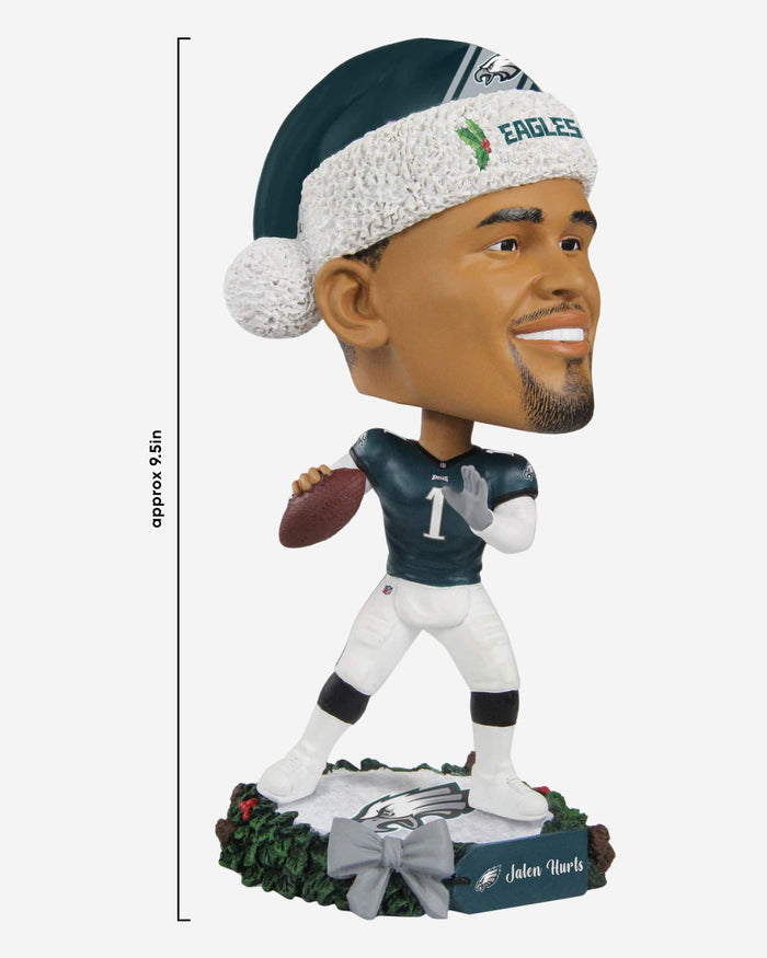 Jalen Hurts Philadelphia Eagles Holiday Wreath Bighead Bobblehead FOCO - FOCO.com