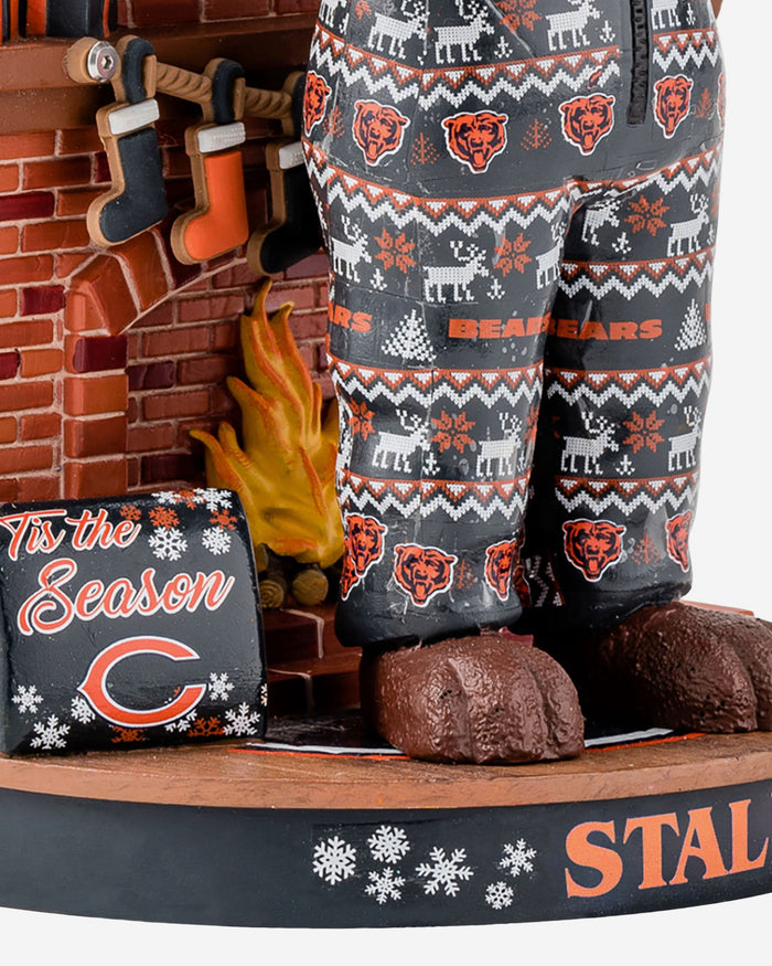 Staley Da Bear Chicago Bears Holiday Mascot Bobblehead FOCO - FOCO.com