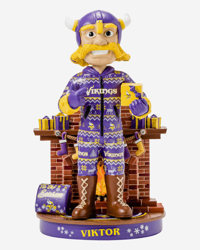 Viktor The Viking Minnesota Vikings Holiday Mascot Bobblehead FOCO - FOCO.com