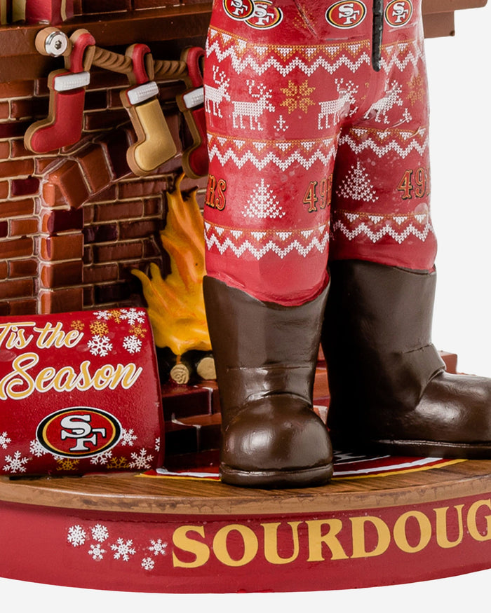 Sourdough San Francisco 49ers Holiday Mascot Bobblehead FOCO - FOCO.com