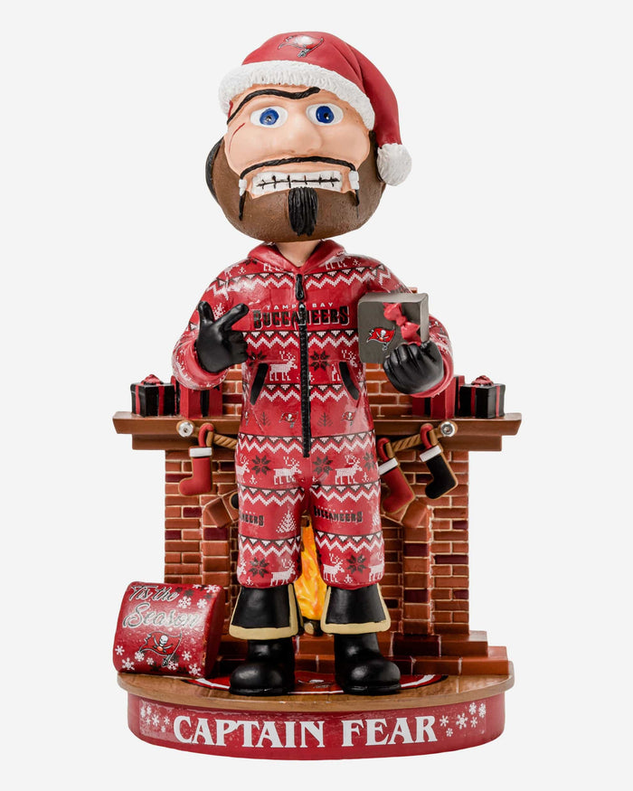 Captain Fear Tampa Bay Buccaneers Holiday Mascot Bobblehead FOCO - FOCO.com