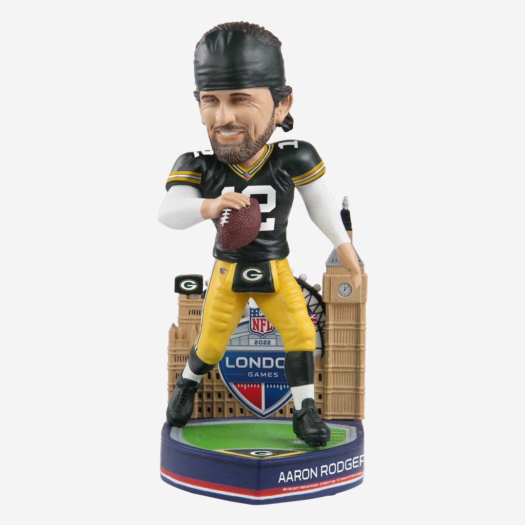 Aaron Rodgers Green Bay Packers 2022 International Game Bobblehead FOCO - FOCO.com