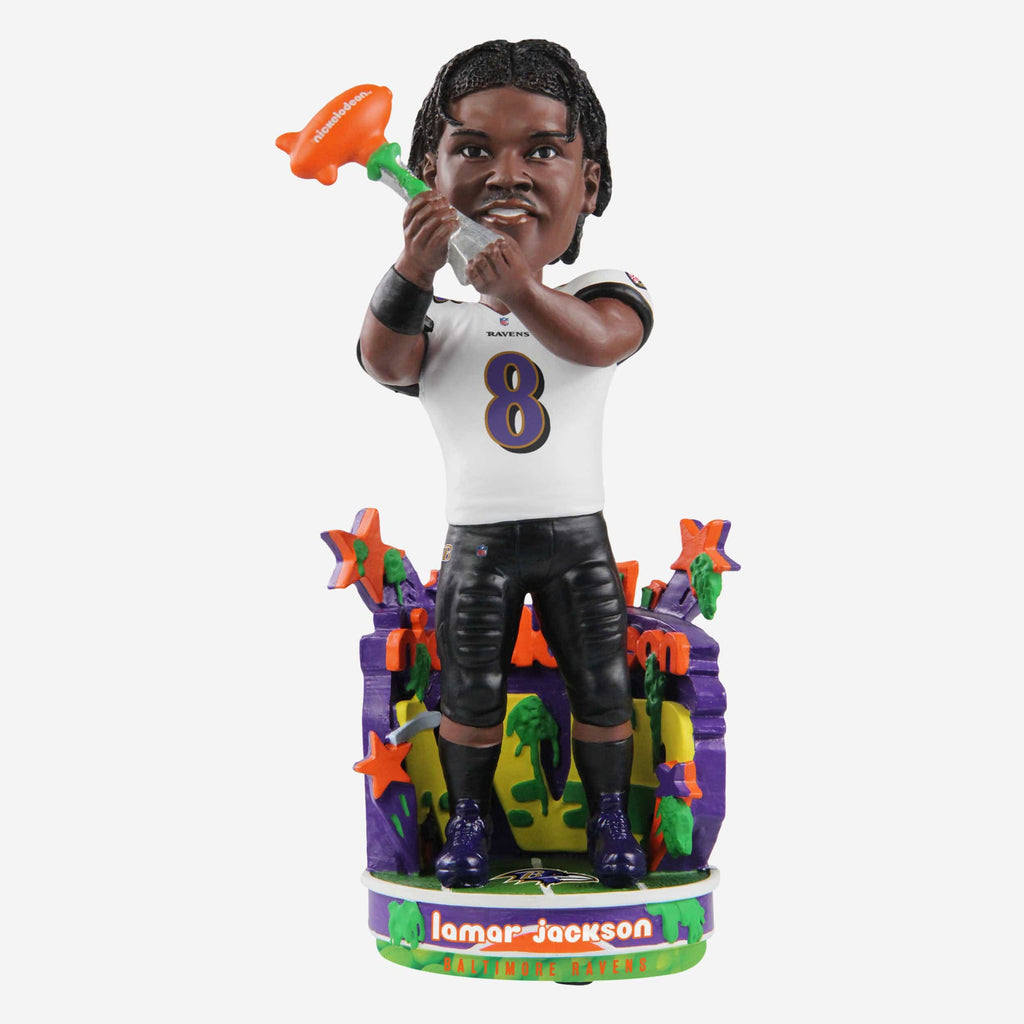 Lamar Jackson Baltimore Ravens 2022 Nickelodeon NVP Bobblehead FOCO - FOCO.com