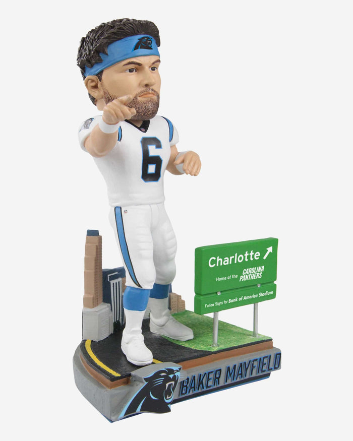 Baker Mayfield Carolina Panthers Next Stop Bobblehead FOCO - FOCO.com