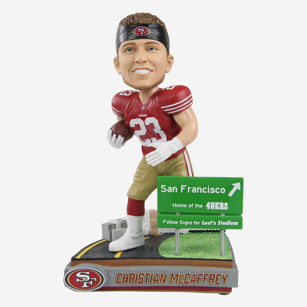 Christian McCaffrey San Francisco 49ers Next Stop Bobblehead FOCO - FOCO.com