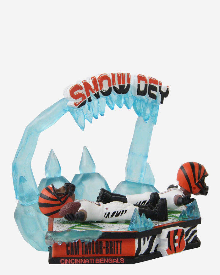 Cincinnati Bengals Snow Dey Who Dey Mini Bobblehead Scene FOCO - FOCO.com